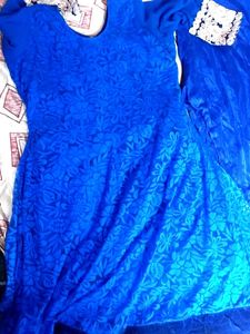 Royal Blue Embroidered Salwar Kameez