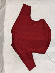 Red Dolman Sleeve Top