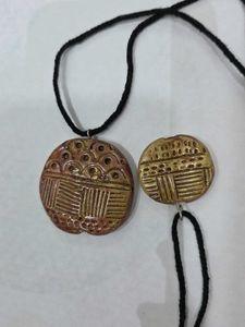 Spiral Silver Clay Pendants