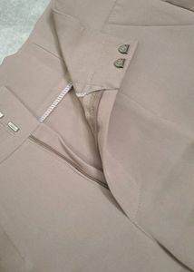 Beige Formal Trousers