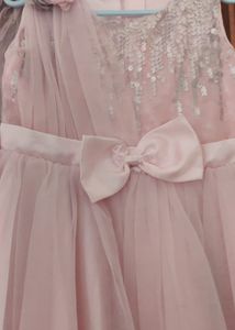 Peach Frock For 5-6 Years