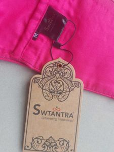 Swtantra Pink Brocade Spaghetti Strap Blouse