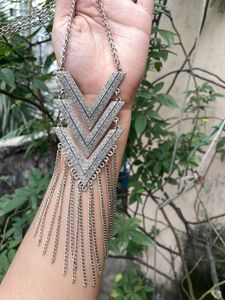 Silver Oxidised Necklace