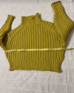H&amp;M Mustard Knit Turtleneck Sweater