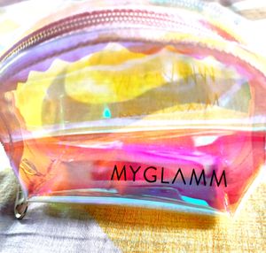 Myglamm small holographic Pouch
