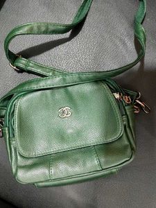Green Sling Bag For Women.