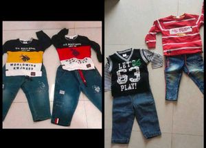 Combo Of 4 Denim Tshirt Set
