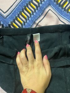 Acid Wash Corset Top
