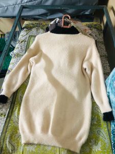 Elegant Cream Sweater with Lace