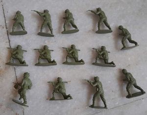 Vintage Green Army Men Figures