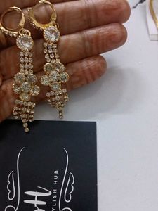 Dangling Rhinestone Earrings