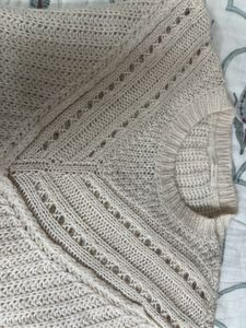 Pretty White Woolen  Sweater