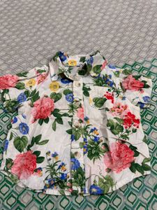 Kids Floral Short Sleeves Shirt Unisex (3-6months)