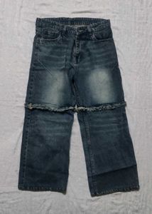 Unique Cropped Wide-Leg Jeans