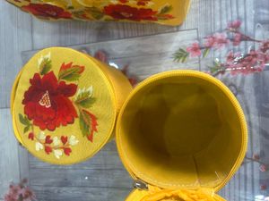 Floral Embroidered Bangle Box