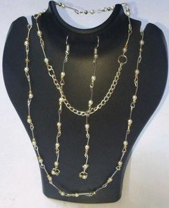 Necklace,Braslate,Eyerring Silver Chain adjustable