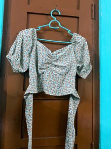 Linen Crop Top