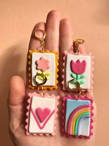 Postage Stamp Clay Charms 🌷✨
