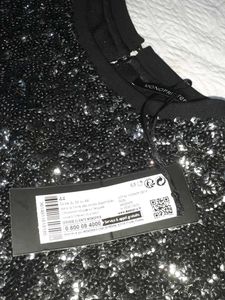 Sparkling Black Sequin Crop Top