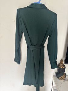 Bottle Green Color Dress.