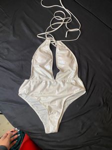 Shiny Halter bodysuit