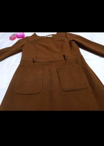Brown Long Sleeve Dress