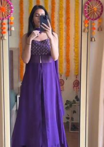 A Beautiful Purple Ethnic Kurta Set