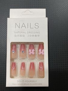 DIY Press On Nails - Pink Bow