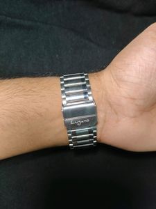 Lugano Silver Stainless Steel Watch
