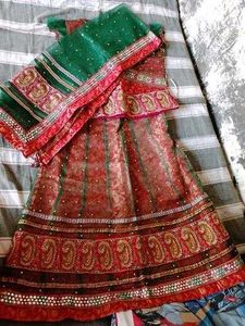 Bridal Lehenga Choli Set (11 Ya 12 Year)