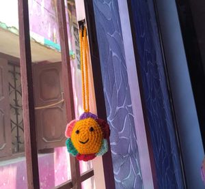 Crochet Smiling Flower Hanger