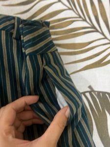 Striped Wide-Leg Trousers