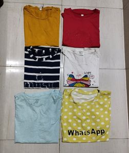 Combos Of 6 T-shirts For Girls