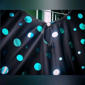 Elegant Polka Dot Gown🖤💙!