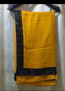 Yellow Saree with stones