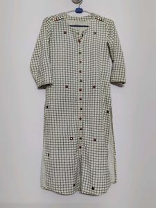 Checkered Mirror Detail Kurti