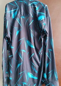 ✨Premium Black&amp;Teal Printed Shirt–Modern &amp; Stylish