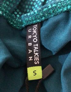 Sparkling Teal Mini Slip Dress