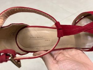PRICE DROP! Imported red Zara heels (EU 37)