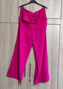 Marks & Spencer Linen Trouser - Fuchsia