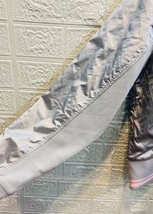 🇮🇹Italy Imported Silver Zip-Up Jacket