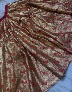 Red & Gold gharara ( free size)