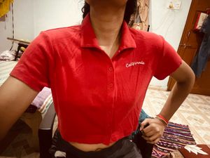 Forever 21 Red Polo Shirt