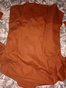 Stylish Men&#39;s Rust Casual Shirt