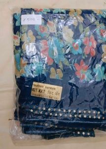 Elegant Floral Print Saree(New with blouse)