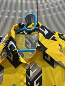 Yellow Geometric Top