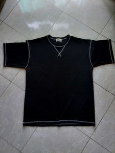 Black T-Shirt w/Contrast Stitching