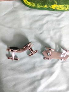 Vintage Silver - Black Cufflinks