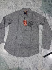 Mens Shirts Grey Color Branded Size L
