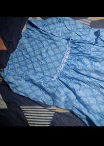 Blue Printed Dress 💙